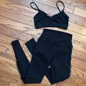 ALO Lace Up Bra and Leggings Set